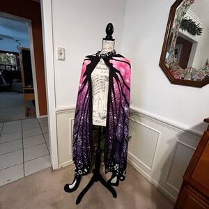 Pink and Purple Butterfly Wing Cape